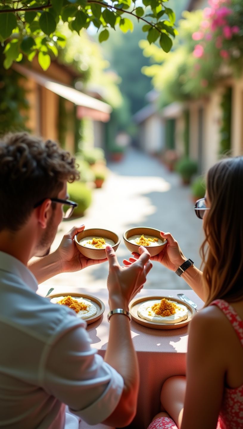 Χρυσό γιαούρτι με κουρκουμά και μέλι σε μπολ